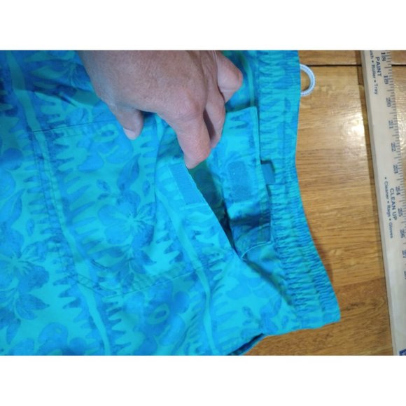 Kirkland green floral swim trunks shorts lined men's 2xl - Picture 2 of 10